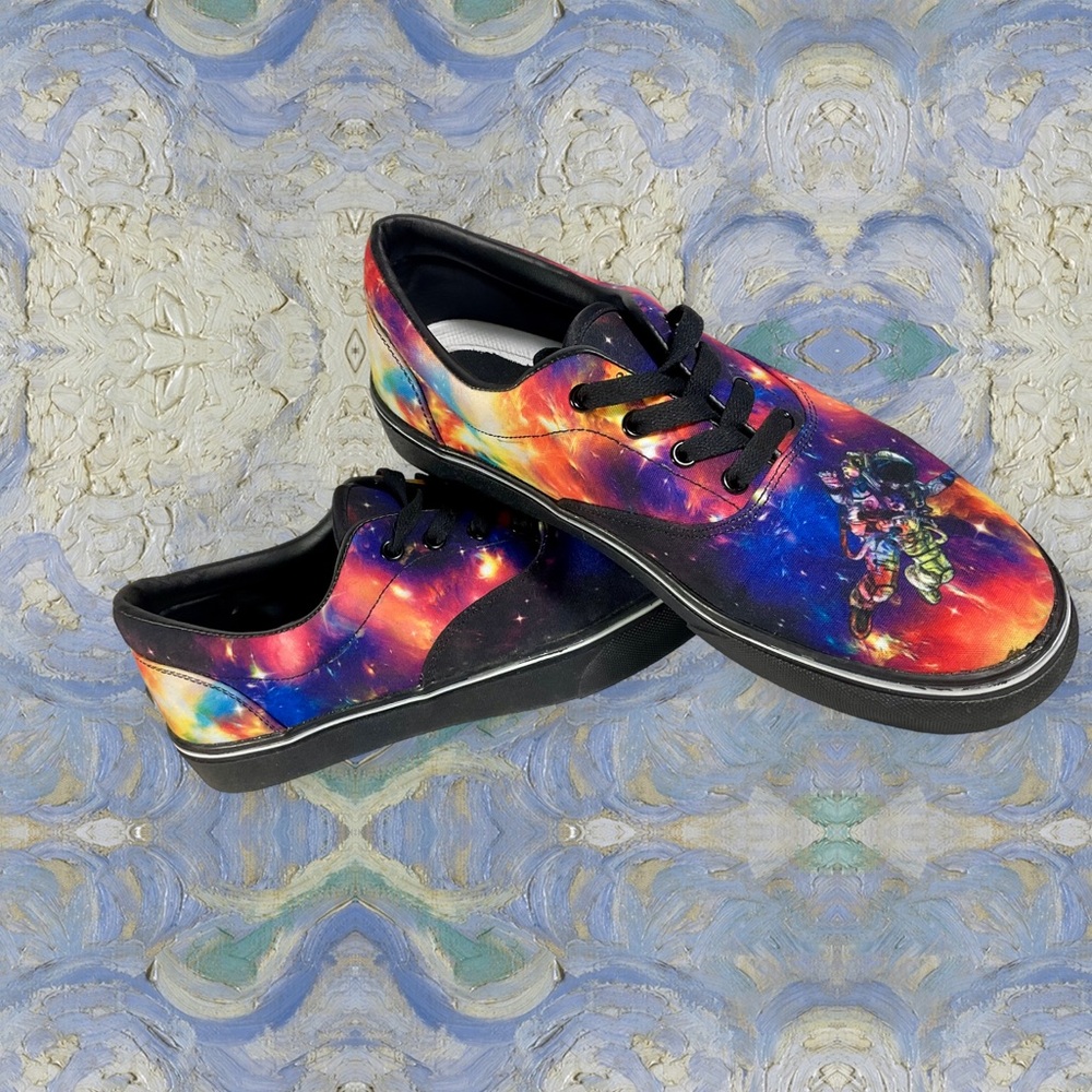 Amazing Colors & Print Quality. Unisex Men’s Size 7/Women’s 9 Low Top Lace Ups - Picture 9 of 14